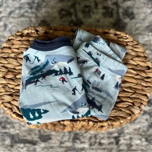 Hannah Andersson Lake Hockey Winter Ice Skating Pajamas along Johns